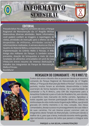 Informativo Pq R Mnt/12 - 2º Semestre 2021