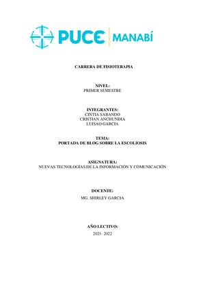 Portada De Blog Sobre La Escoliosis