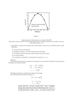 Solucionario Parcial De Física Mecánica de 2a 4 pm
