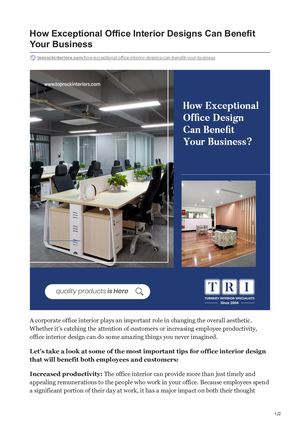 How Exceptional Office Interior Designs Can Benefit Your Business-Toprockinteriors