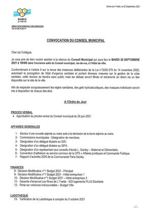 +++CONVOCATION CONSEIL