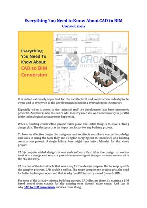 Everything You Need to Know About CAD to BIM Conversion