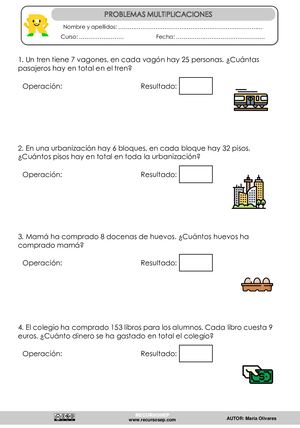 Problemas Multiplicaciones