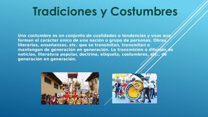 Costumbres Y Tradiciones