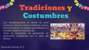 Costumbres Y Tradiciones