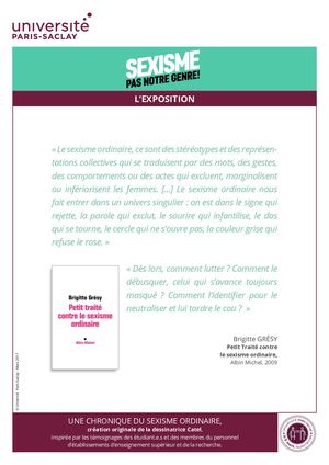 Exposition "Sexisme, pas notre genre" dessins de Catel