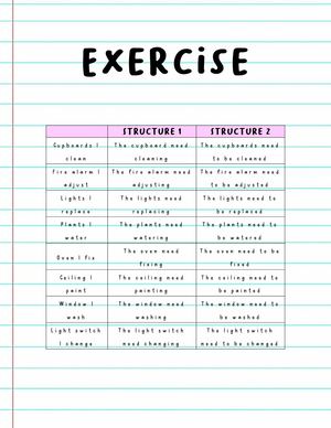 Exercise Structures