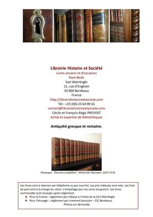 Librairie Histoire Et Société Catalogue Antiquité Grecque Et Romaine