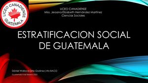 Estratificacion Social De Guatemala