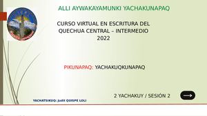 Sesión Iiestandarización Y Criterio Lingüistico Del Quechua (1)