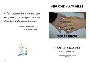 Recueil Poèmes Tolérance 10 et 11 01 2022