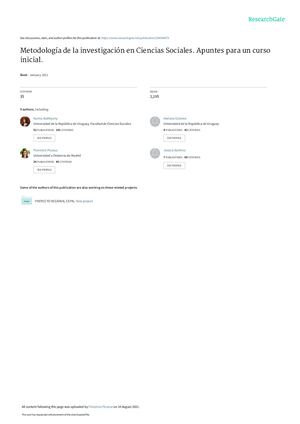 Metodologia De La Investigacion Apuntes