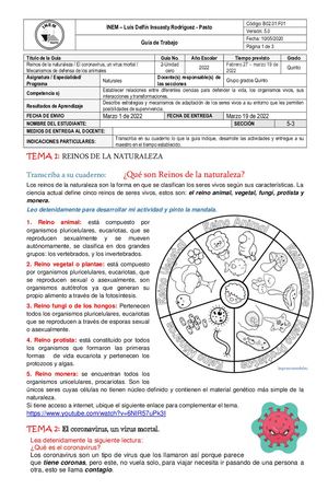 Guía Naturales Marzo 1 19 De 2021