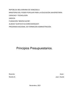 Principios Presupuestarios