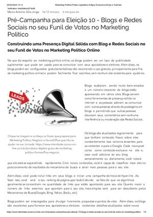 Pré Campanha Para Eleição 10 Blogs E Redes Sociais No Seu Funil De Votos No Marketing Polít Marketing Político Poder Legislativo Artigos Exclusivos Dicas E Tutoriais