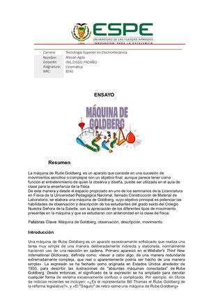 Ensayo Maquina De Goldberg