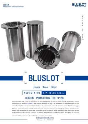 Resin Trap Strainer For Sewage Treatment Bluslot