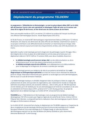 Article GHU Déploiement TELEDERM 1