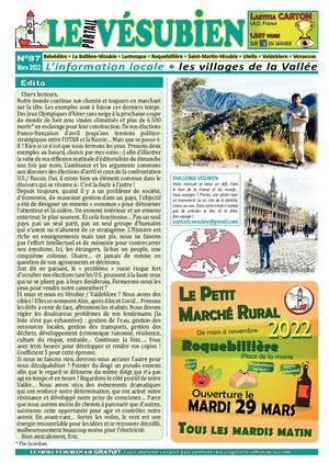 MARS 2022 - LE portail VESUBIEN n°87. Journal gratuit de la Vésubie & Valdeblore - 06450 - Alpes Maritimes