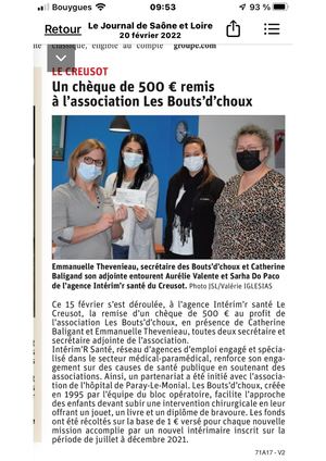 Article Intérim'r Santé Le Creusot 18022022
