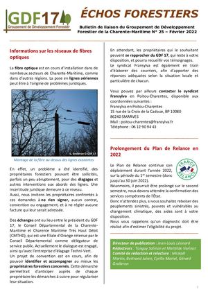 Bulletin Échos Forestiers N°25