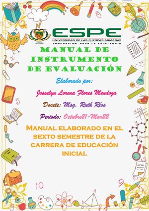 Manual De Intrumentos De Evaluación