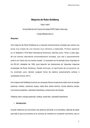 Ensayo De La Maquina De Goldberg