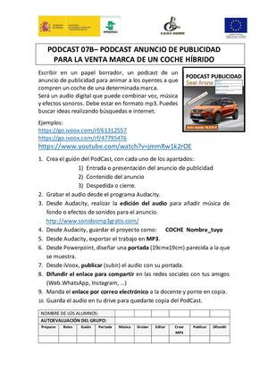 PODCAST 07 - Anuncio Publicidad Vender Un Coche