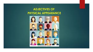Vocabulary Adjectives Physical Appearance