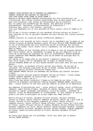 Marabout du retour affectif serieux en france 24 heures, retour affectif en 24 heures WHATSAPP/ VIBER: +229 96 63 55 45