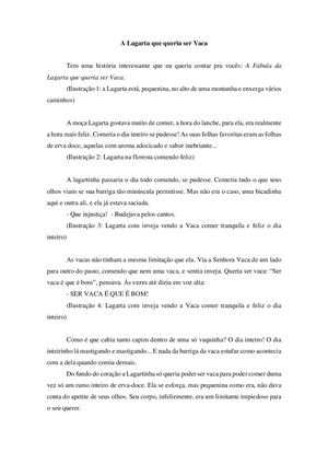 A Lagarta Que Queria Ser Vaca (Com Descritivo Das Ilustrações)