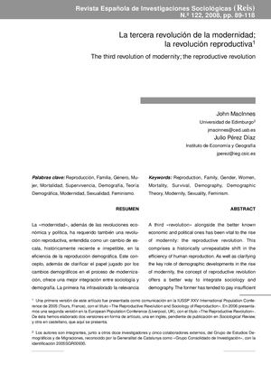 Revista Española De Investigaciones Sociológicas