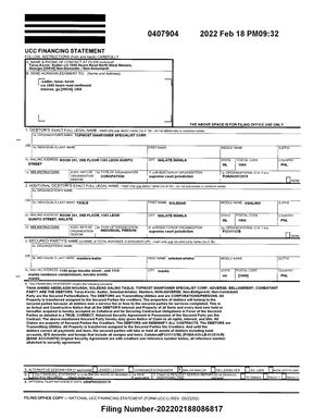TOPMOST MANPOWER SPECIALIST CORP Lien