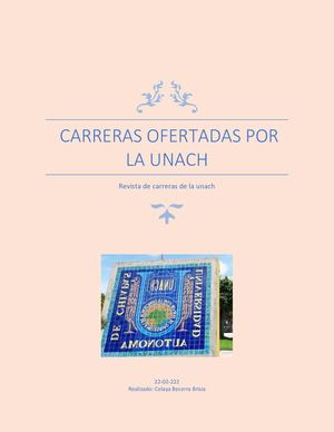 Revista de Carreras ofertadas por la unach