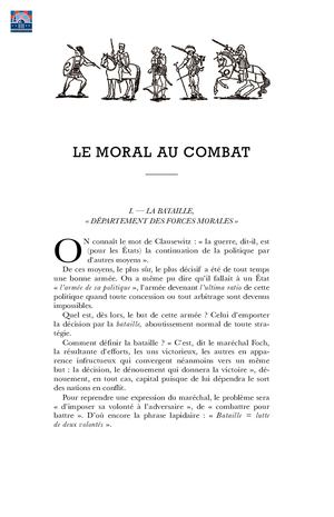 Kuntz - Le Moral au combat (juillet 1957)