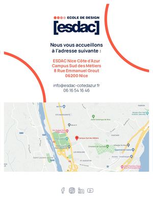 Plan d'accès ESDAC Nice