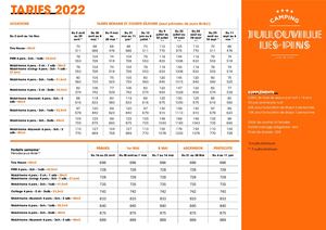 CAMPING JULLOUVILLE LES PINS - Tarifs Location Vacances2022