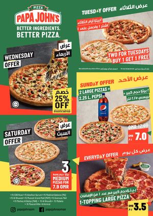 Papa John's Flyer And Menu