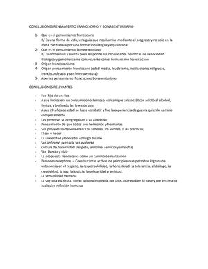 Taller Humanistica Pensamiento Franciscano