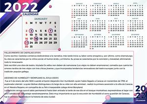 Calendario Sophia Giraldez + Camila Rivas
