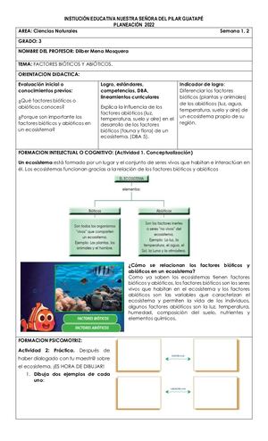 ´Planeación De Clases 2022