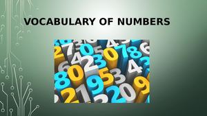 Vocabulary Of Numbers