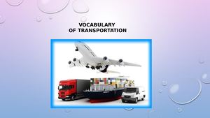 Vocabulary Of Transportation