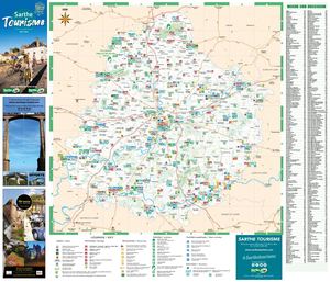 Carte Touristique de la Sarthe 2021 - 2022