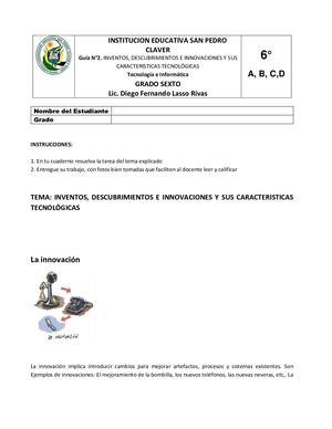 Guia 02 Descubrimirntos E Innovaciones