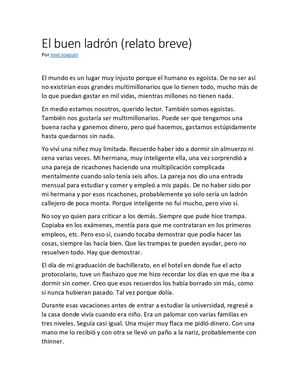El Buen Ladrón (Relato Corto)