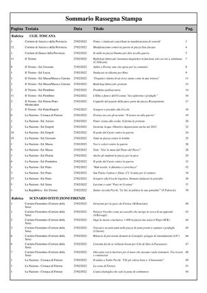 Firenze rassegna stampa 27.02.2022