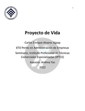 Proyecto De Vida Seminario 2022