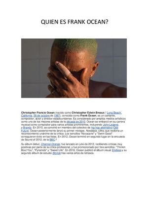Quien Es Frank Ocean