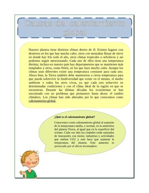 Texto Digital, Causas Del Calentamiento Global Nayeli Guzmán
